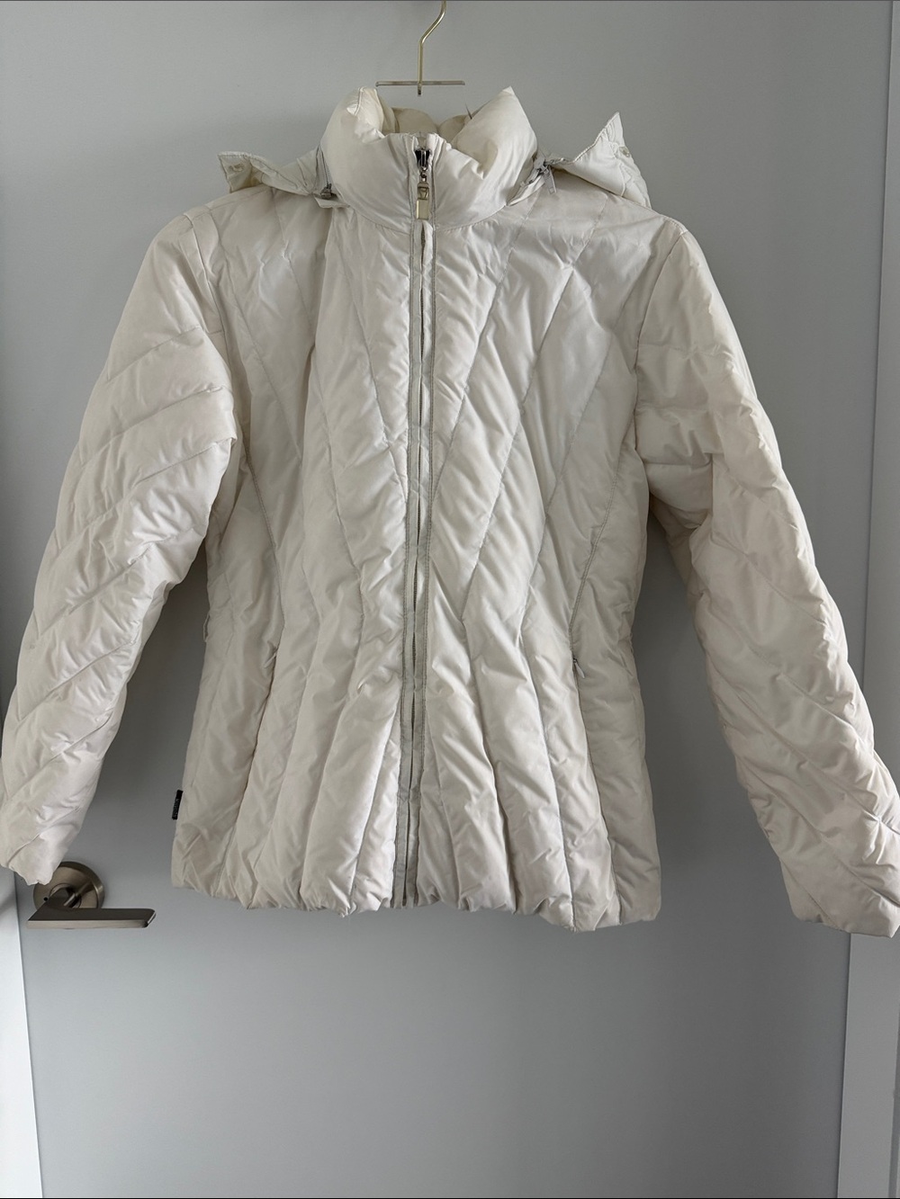 Women Lightweight Quilted White Duck Down Puffer Jacket